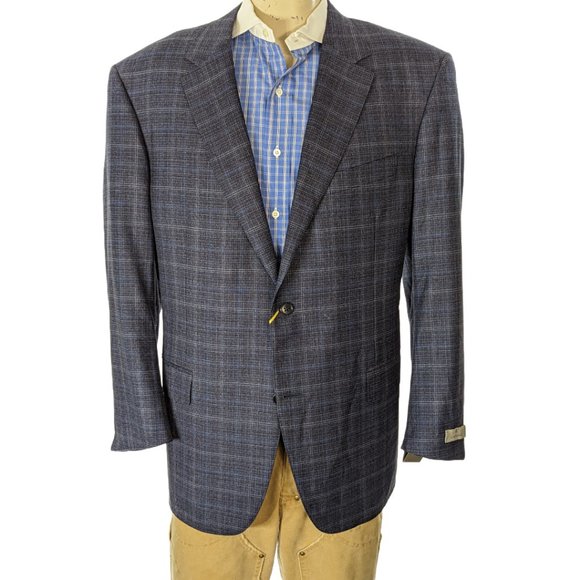 Canali Wool Sport Coat Blazer Natural Comfort Italy Sz 34R NWT